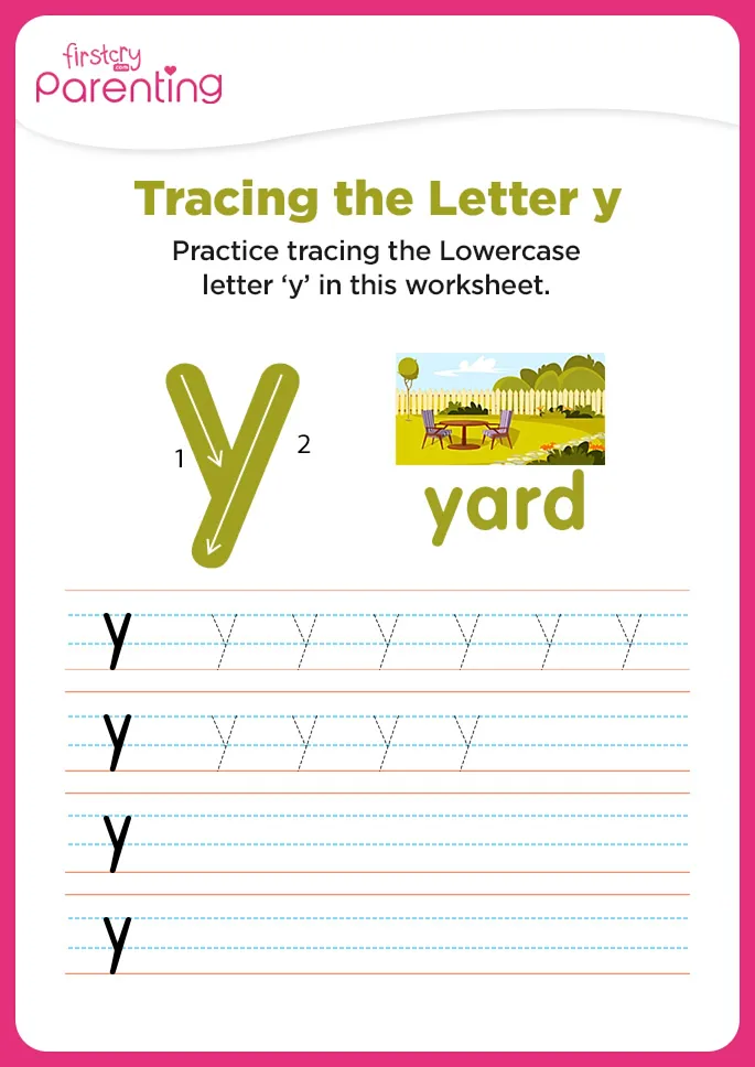 y for yard worksheet