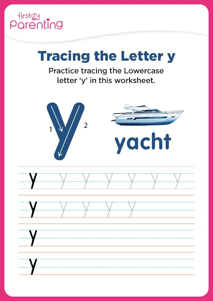 y for yacht worksheet
