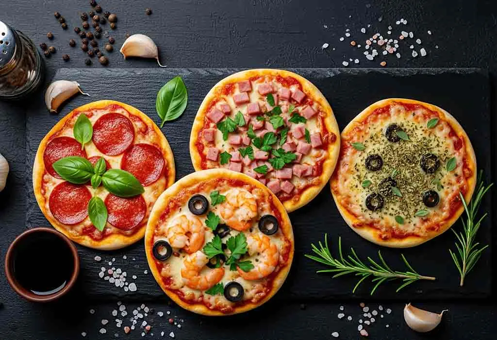 Mini Cheese & Spinach Pizzas