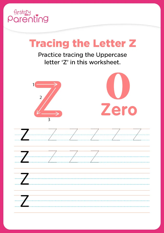 Z for Zero Worksheet