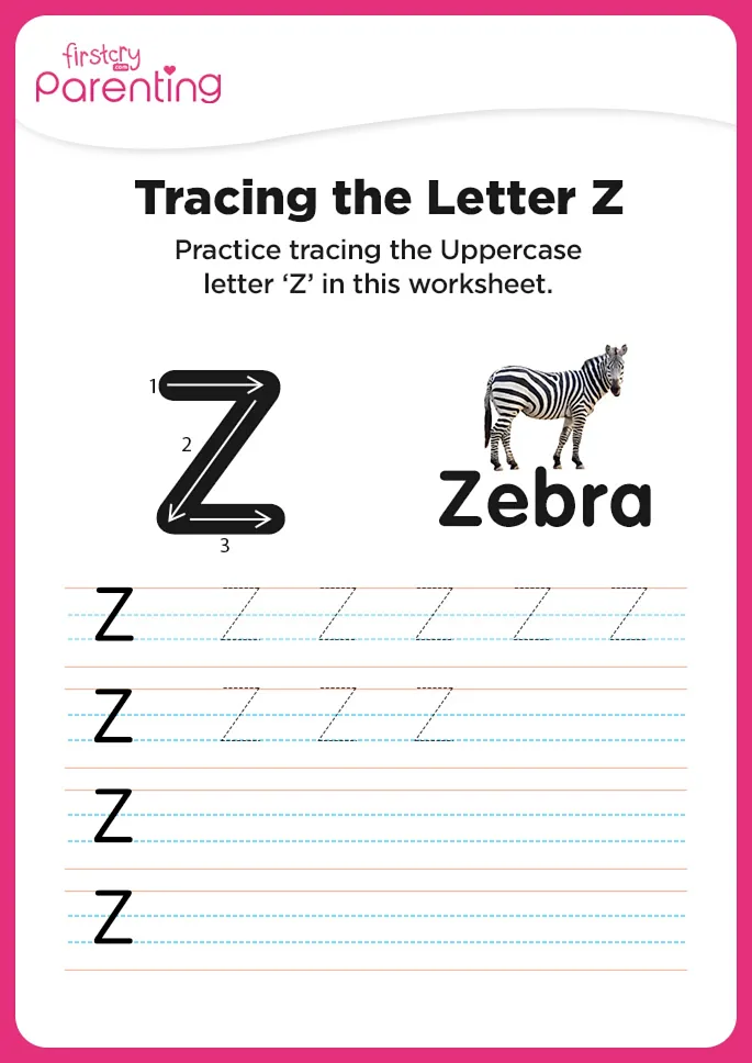 Z for Zebra Worksheet