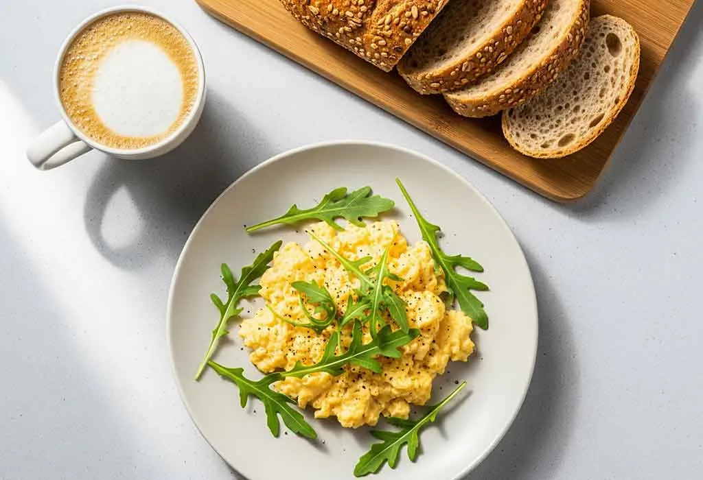 Soft Scrambled Eggs With Veggies