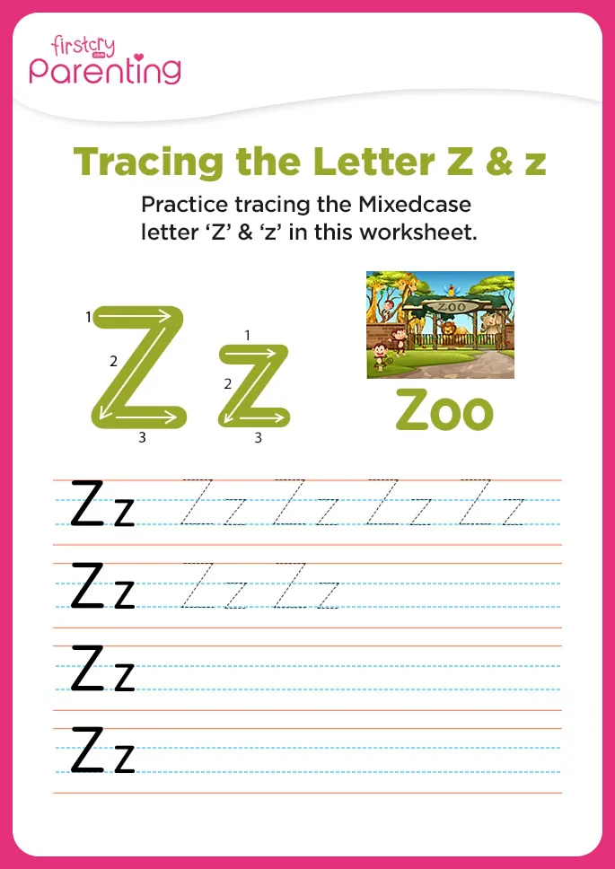 Zz for Zoo Worksheet