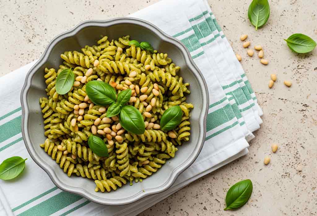 Whole-Wheat Pasta With Pesto