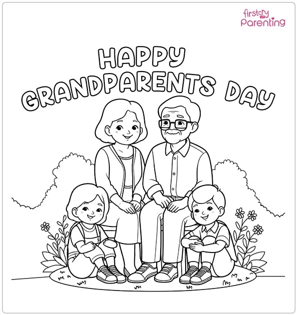 Grandparents Day Coloring Page