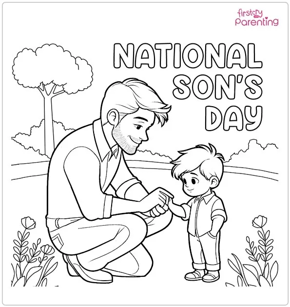 National Son's Day Coloring Page