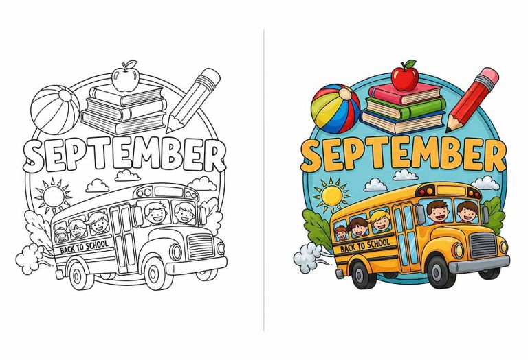 September Coloring Pages – Free Printable PDFs For Kids