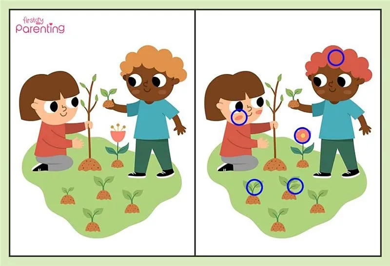 Spot 5 Differences Image 1 - Solution