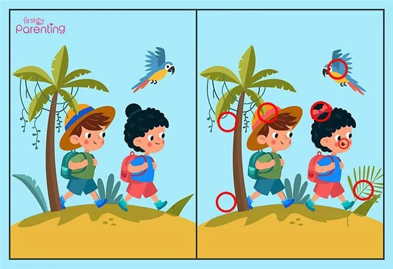 Spot 7 Differences in 11 Second Image 1 - Solution