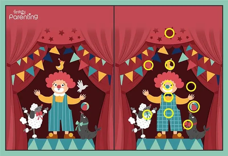 Spot 10 Differences in 19 Seconds Image 1 - Solution