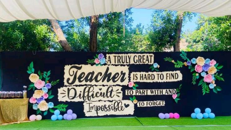 inspirational teacher's day display