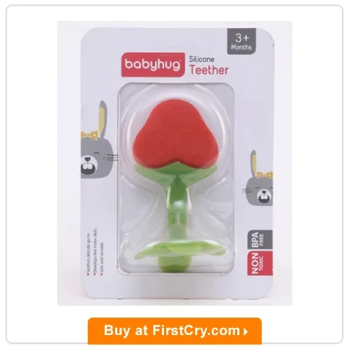 Babyhug Strawberry Shape Silicone Teether