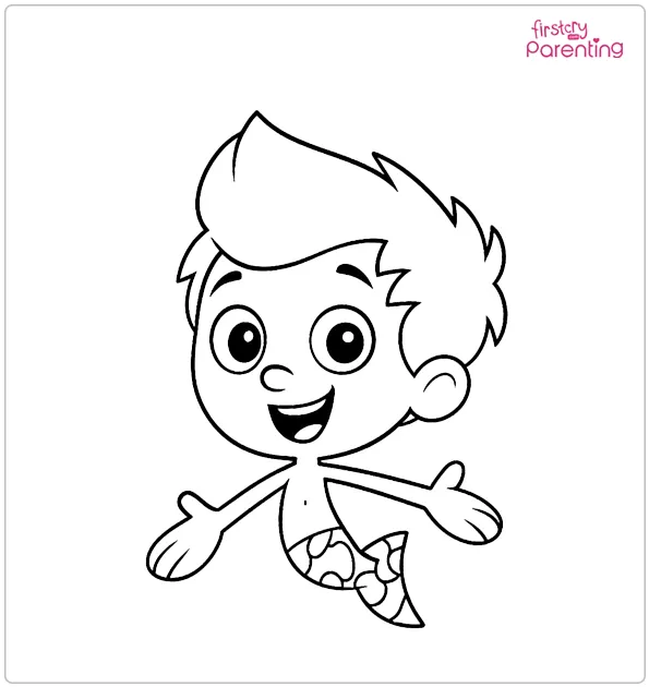Gil Spreads His Arms Coloring Page