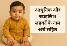 250 आधुनिक और स्टाइलिश लड़कों के नाम अर्थ सहित Modern & Stylish Ladko Ke Naam