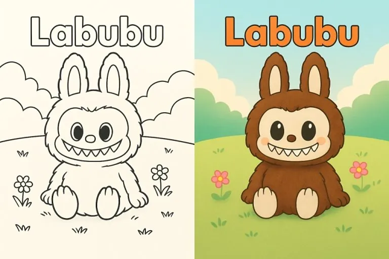 Labubu Coloring Pages – Free Printable PDFs For Kids