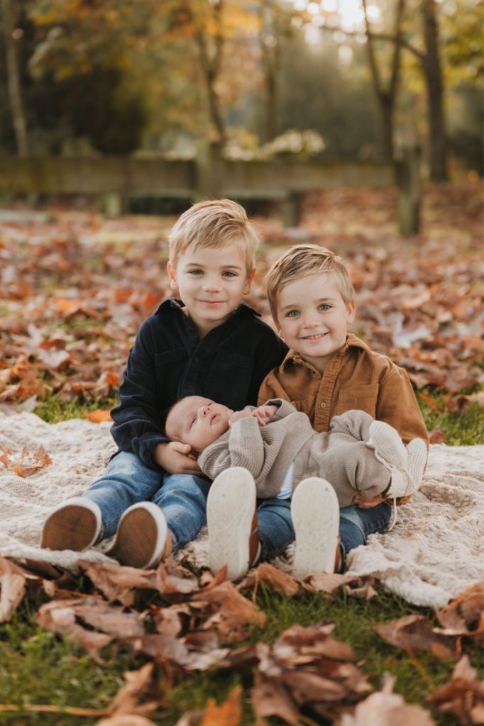 baby fall photoshoot ideas Sibling Bond