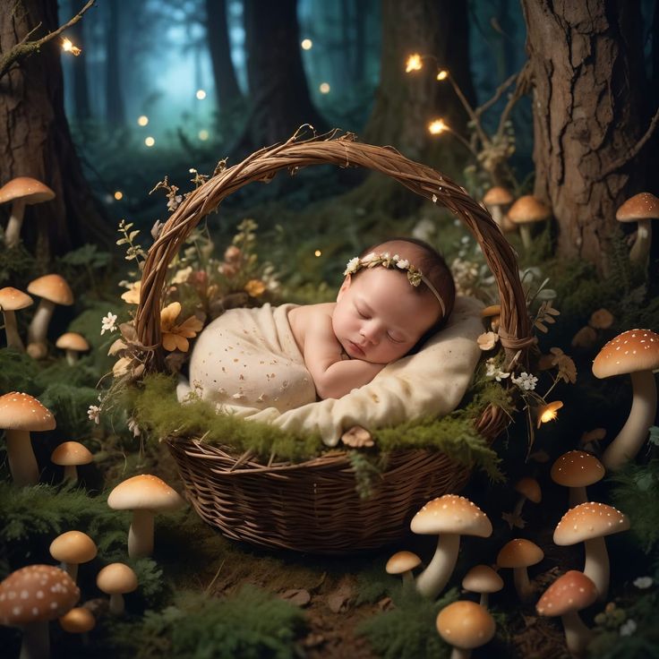 baby fall photoshoot Woodland Theme