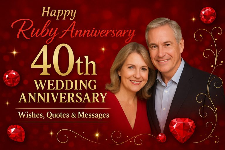 170+ Happy 40th Wedding Anniversary Wishes, Messages & Quotes