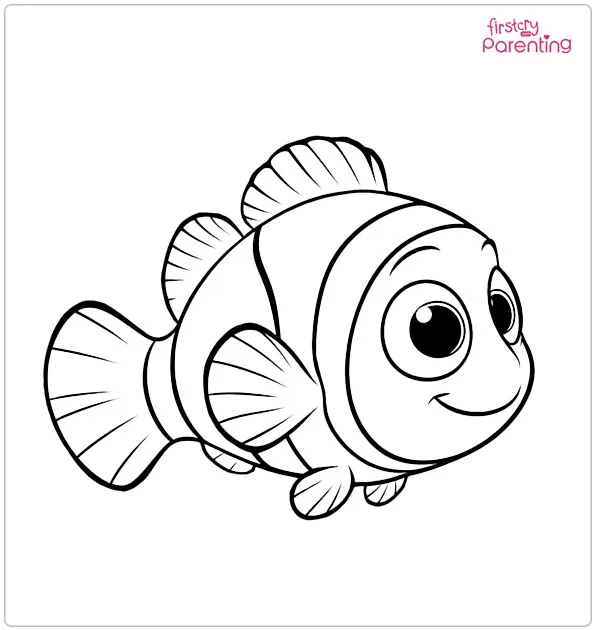 Smiling Nemo Coloring Page