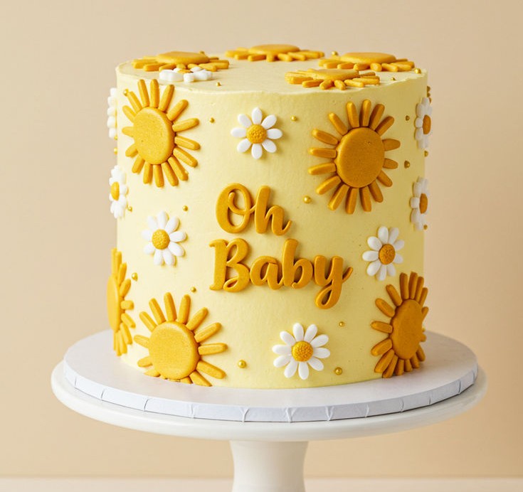 Sunshine Baby Shower Cake