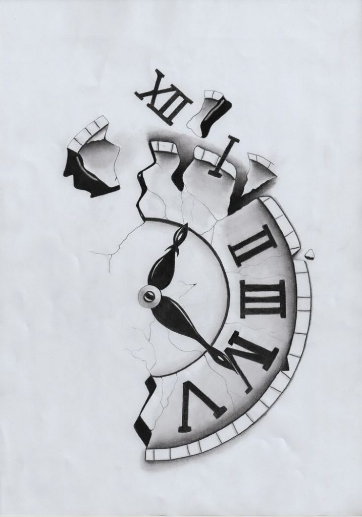 Clock with Date tattoo