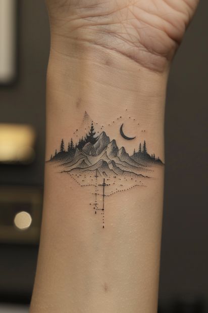 Mountains and Sky tattoo