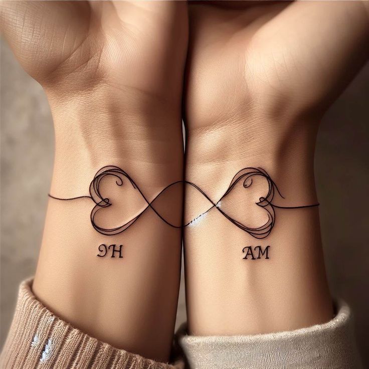 Interlocking Infinity Symbols couple tattoo