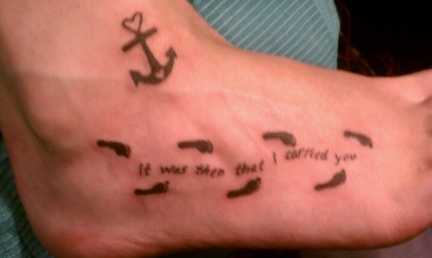 Rows of Tiny Footprints tattoo