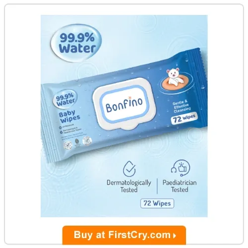 Bonfino 99.9% Water Extra Mild, Unscented Baby Wipes Bonfino 99.9% Water Extra Mild, Unscented Baby Wipes