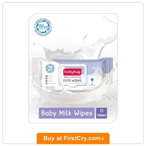 Babyhug Milk Daily Moisturising Baby Wet Wipes Babyhug Milk Daily Moisturising Baby Wet Wipes