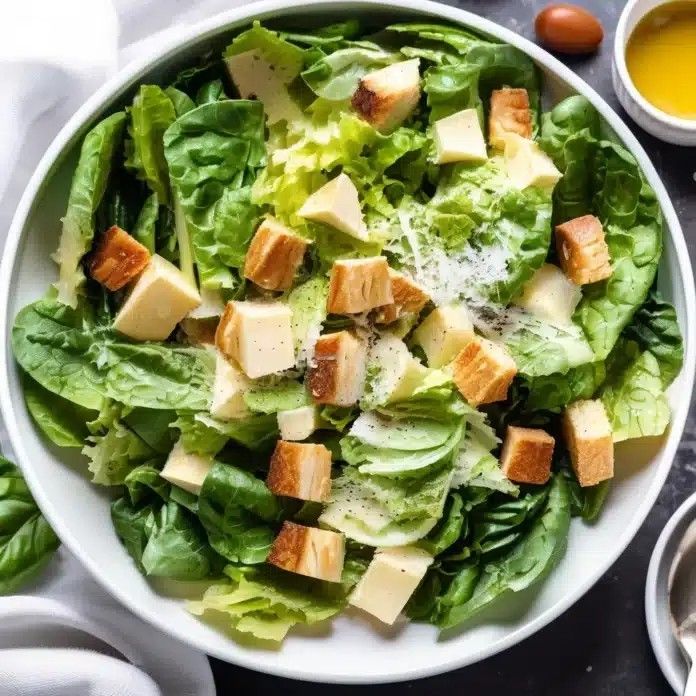 Spinach Caesar Salad