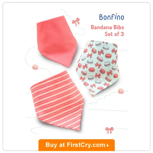 Bonfino Premium 100% Organic Cotton Drool Bibs