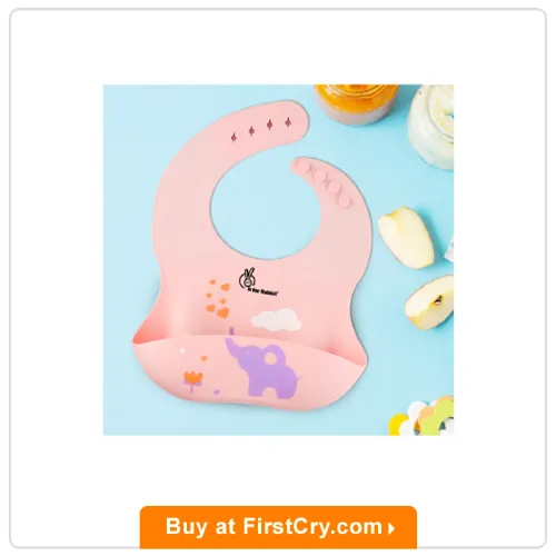 R for Rabbit Safari Silicone Bib
