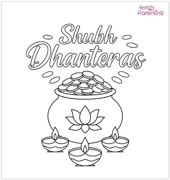 Dhanteras Coloring Page