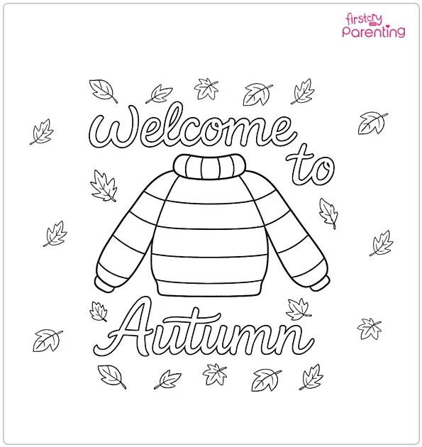 Welcome to Autumn Sweater Coloring Page