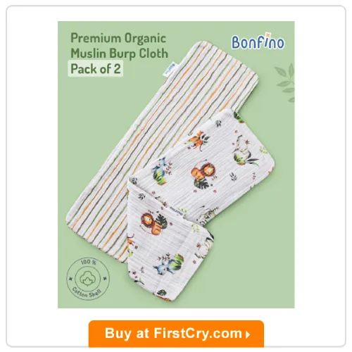 Bonfino Organic Muslin Burp Cloth