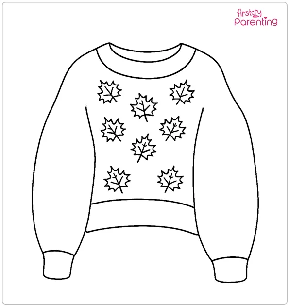Cozy Fall Sweater Coloring Page