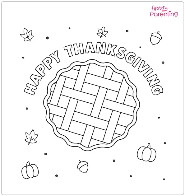 Happy Thanksgiving Coloring Page