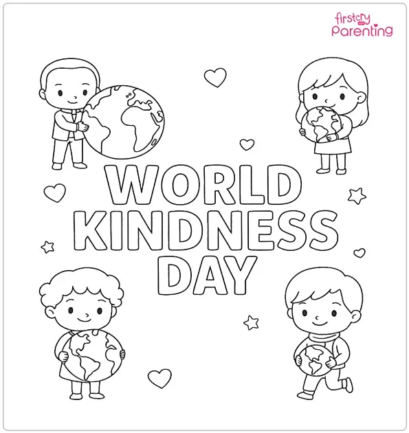World Kindness Day Coloring Page