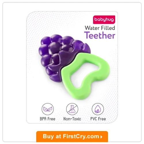 Babyhug Grapes Shaped Water Filled Teether Babyhug Grapes Shaped Water Filled Teether