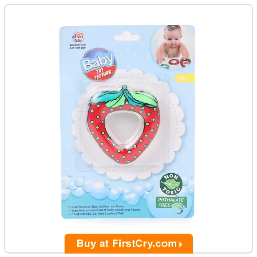 Ratnas Strawberry Shape Water Filled Teether Ratnas Strawberry Shape Water Filled Teether