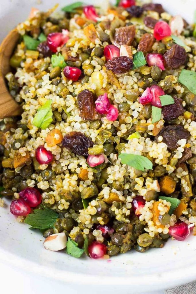 Quinoa Salad With Raisins and Veggies Recipe