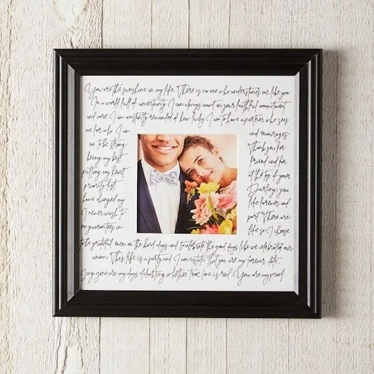Framed Handwritten Note or Letter
