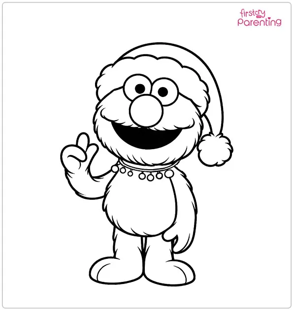 Christmas Elmo Coloring Page Christmas Elmo Coloring Page