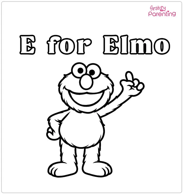 ‘E’ For Elmo Coloring Page ‘E’ For Elmo Coloring Page