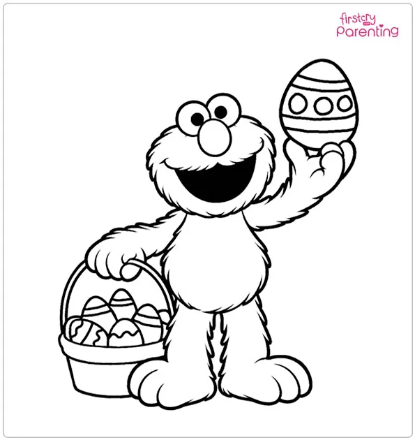Elmo Easter Coloring Page Elmo Easter Coloring Page