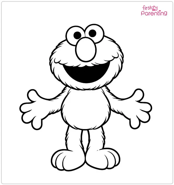 Happy Elmo Coloring Page Happy Elmo Coloring Page
