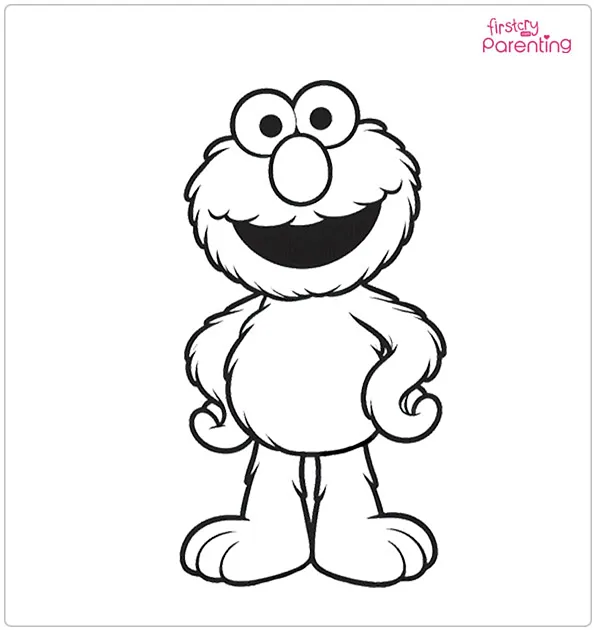 Simple Elmo Coloring Page Simple Elmo Coloring Page