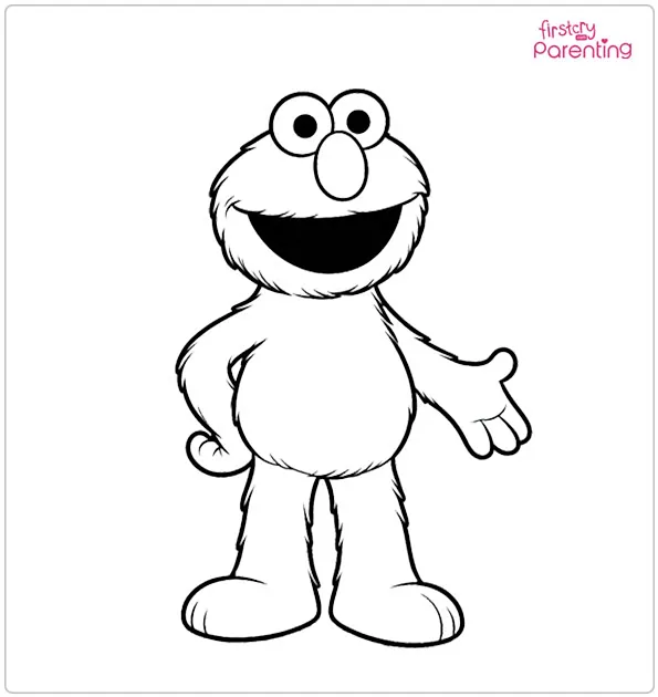 Smiling Elmo Coloring Page Smiling Elmo Coloring Page