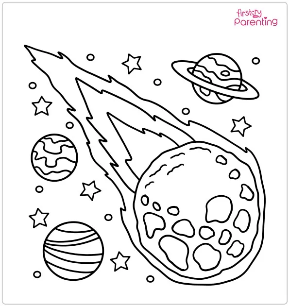 Asteroid Coloring Page